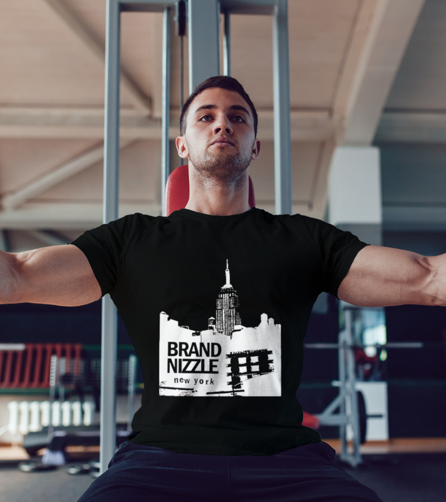 BRAND NIZZLE New York Empire State Building Skyline T-Shirt
