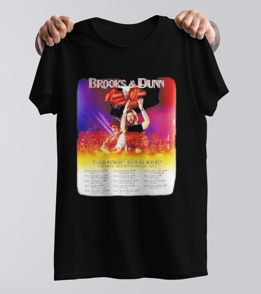 Brooks & Dunn Neon Moon Tour 2026 Tucker Wetmore David Lee Murphy Country Concert Events And Dates T-Shirt