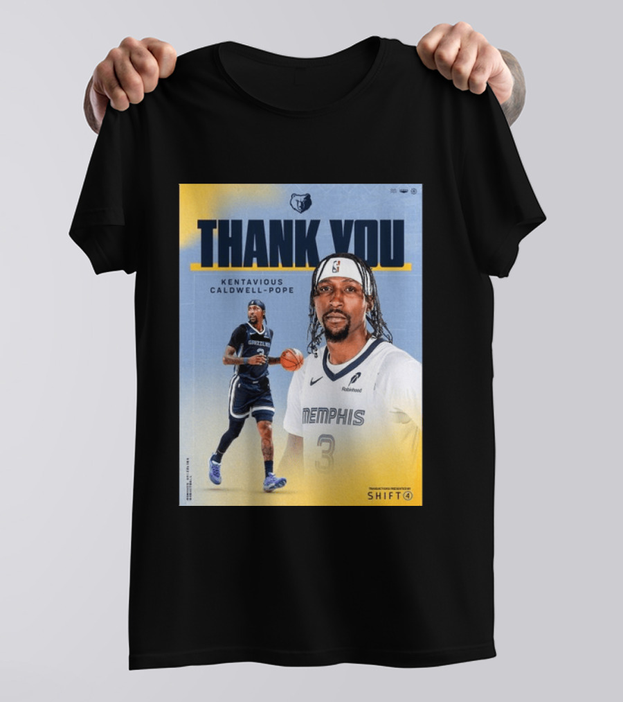 Thank You Kentavious Caldwell Pope Memphis Grizzlies Basketball 3 NBA Fan T-Shirt