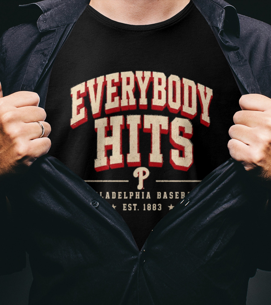 Everybody Hits Philadelphia Baseball Est 1883 T-Shirt