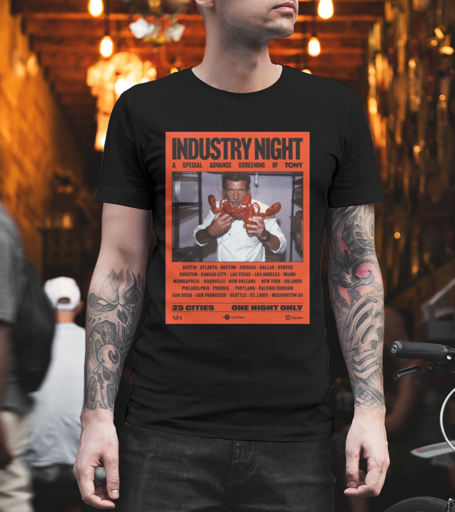 Industry Night A Special Advance Screening Of Tony Live 25 Cities One Night Only T-Shirt