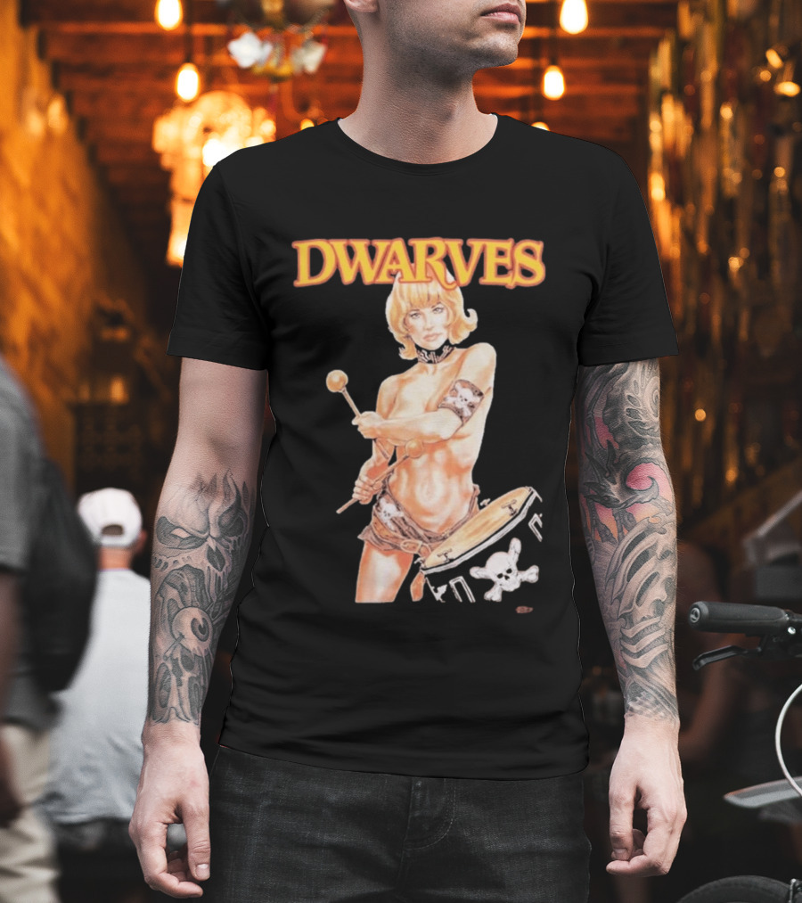 Dwarves Drummer Girl Fantasy T-Shirt