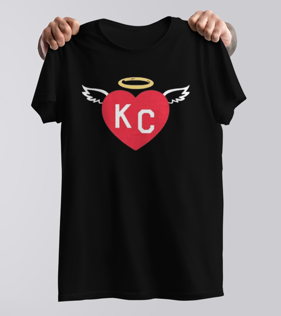 Kansas City Chiefs KC Heart Wings Halo T-Shirt