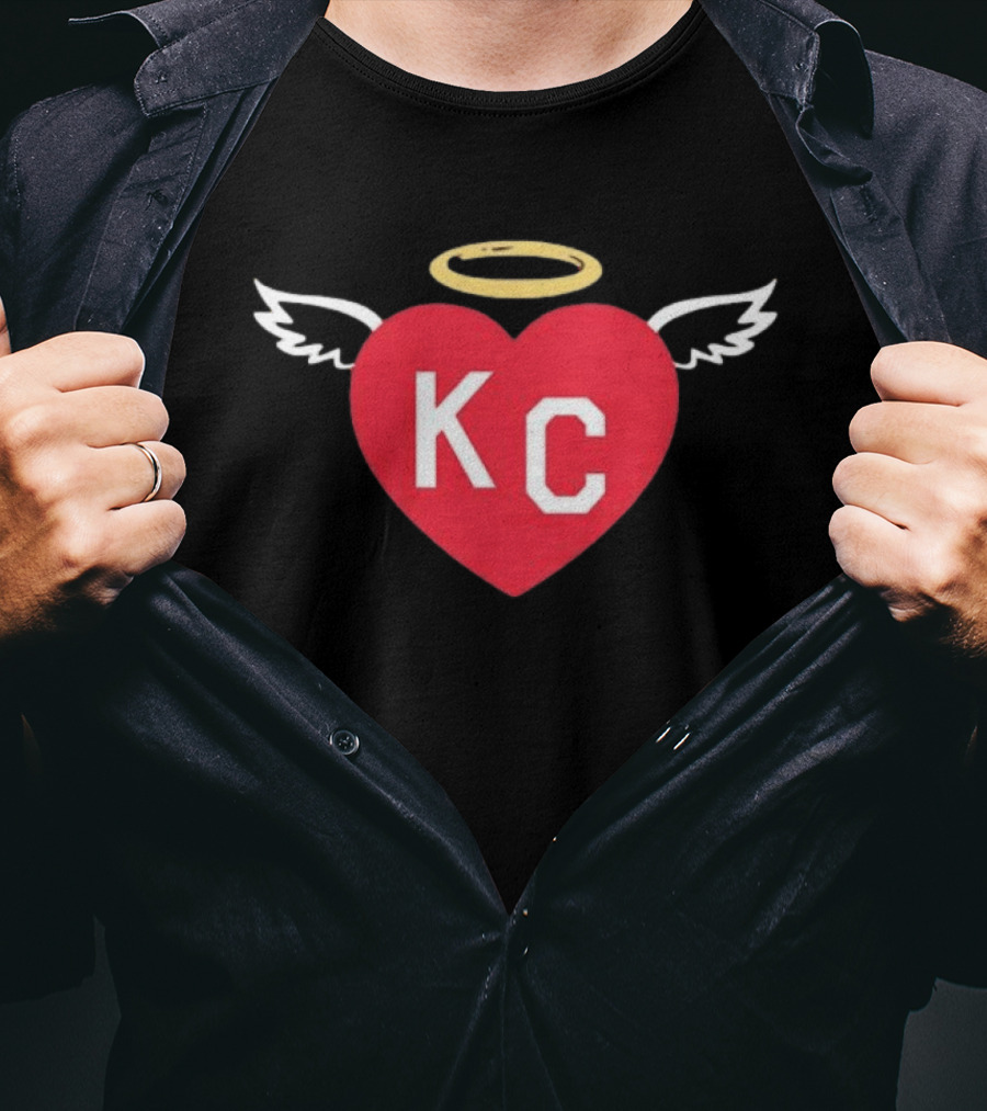 Kansas City Chiefs KC Heart Wings Halo T-Shirt