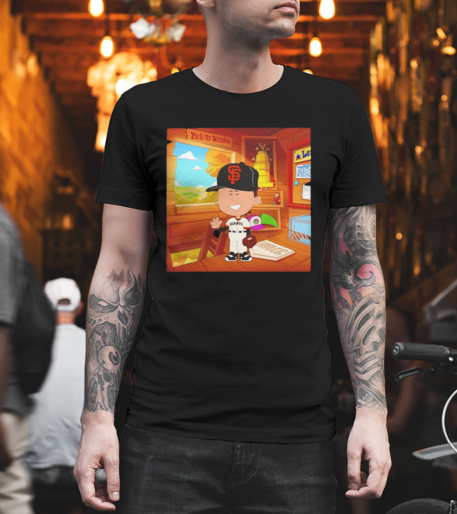 Tyler Mahle San Francisco Giants Baseball Cartoon Peanuts T-Shirt