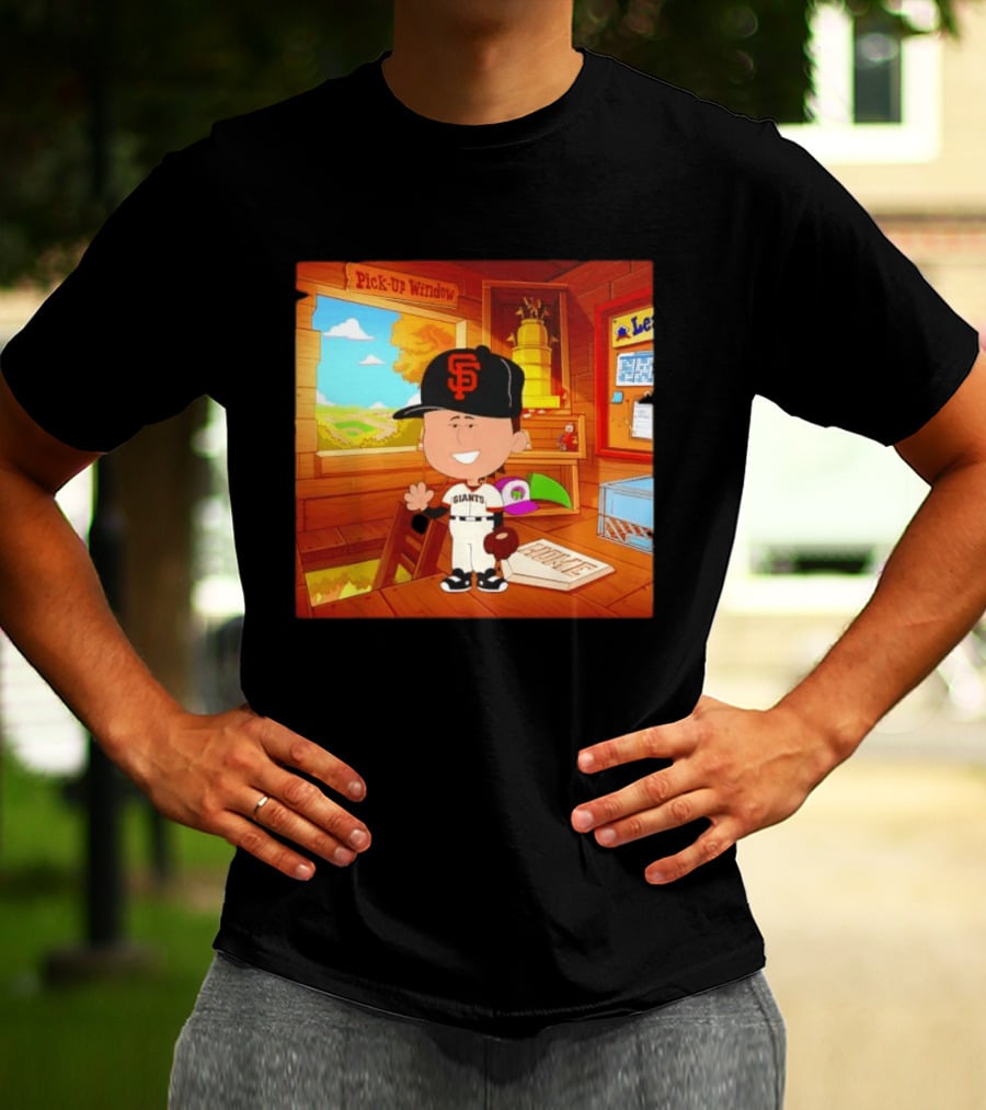 Tyler Mahle San Francisco Giants Baseball Cartoon Peanuts T-Shirt