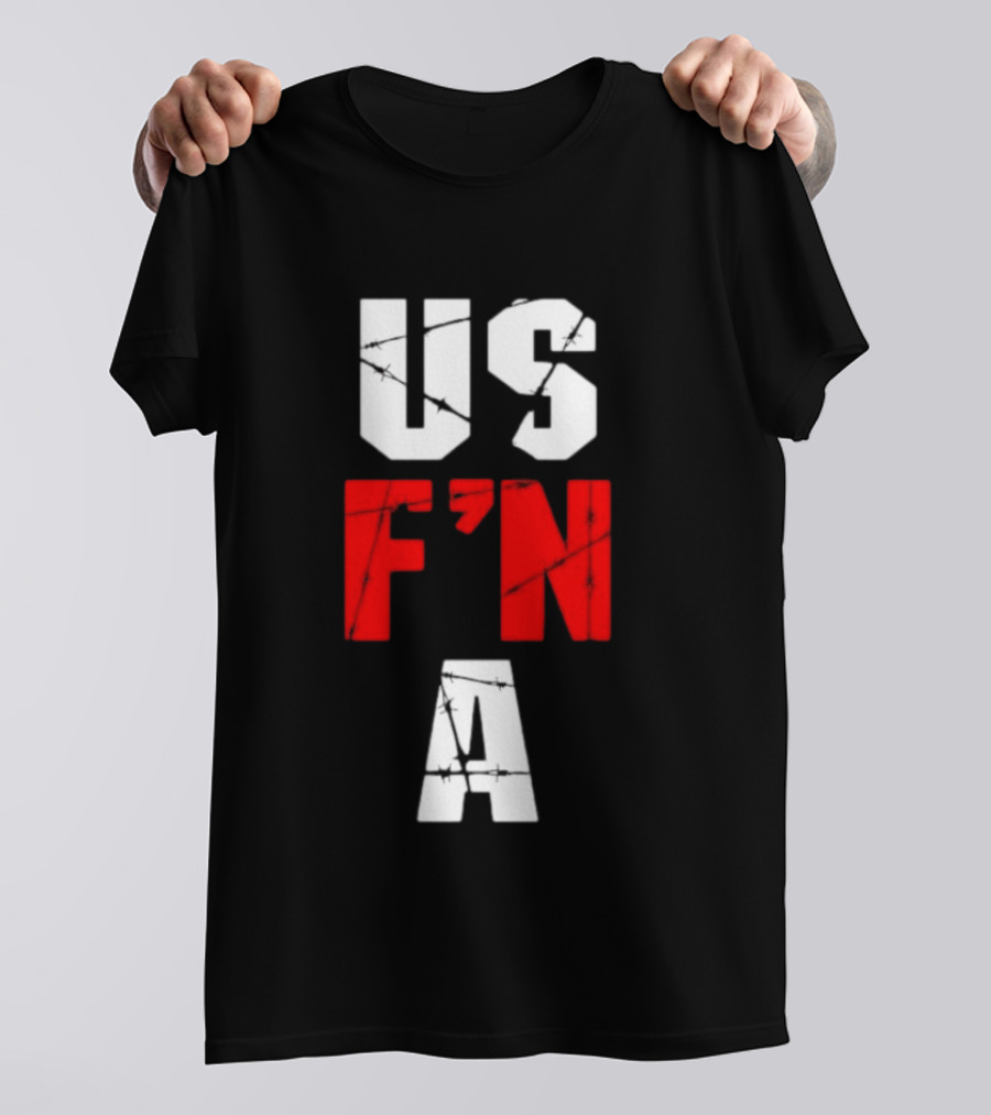United States US F N A Barbed Wire T-Shirt