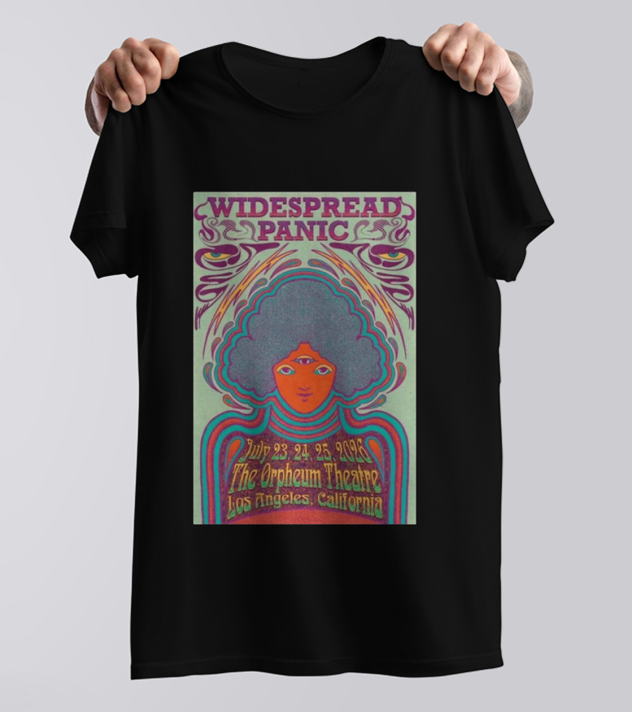 Widespread Panic Orpheum Theatre Los Angeles July 23 25 2026 Psychedelic T-Shirt