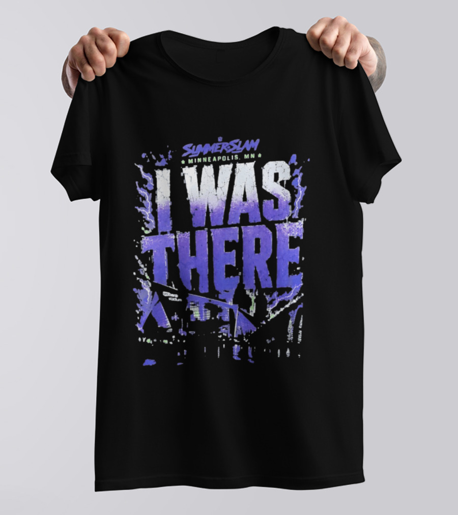 SummerSlam Minneapolis MN I Was There US Bank Stadium WWE Event T-Shirt