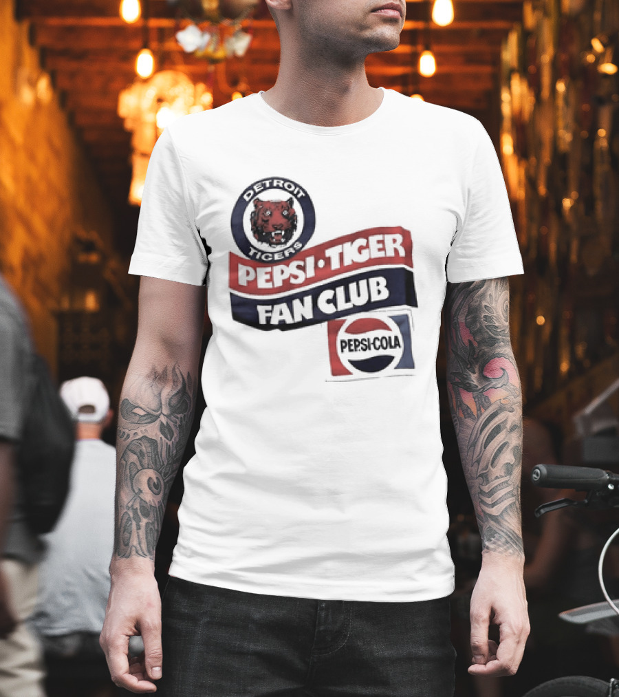 Detroit Tigers Pepsi Tiger Fan Club Pepsi Cola T-Shirt