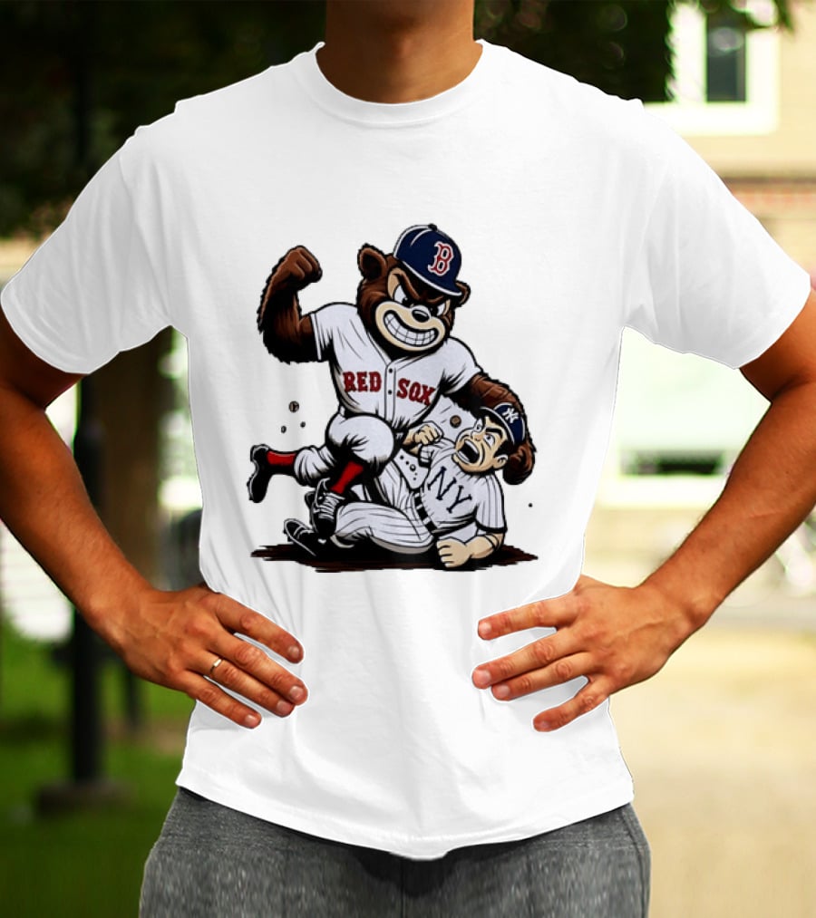 Red Sox Bear Vs NY Yankees Rivalry Showdown T-Shirt