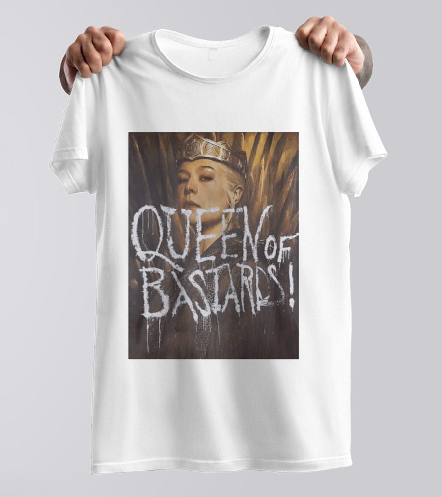 Rhaenyra Targaryen Queen Of Bastards House Of The Dragon Iron Throne Crown T-Shirt