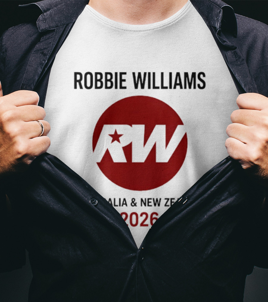 Robbie Williams 2026 Australia New Zealand Tour RW Star T-Shirt