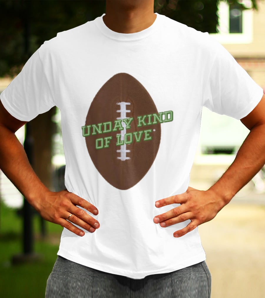 Sunday Kind Of Love Football Halftone Sports T-Shirt