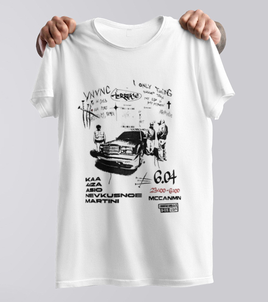Terrace A$AP Rocky Ego Mirror 6 04 Vintage Car Sketch T-Shirt