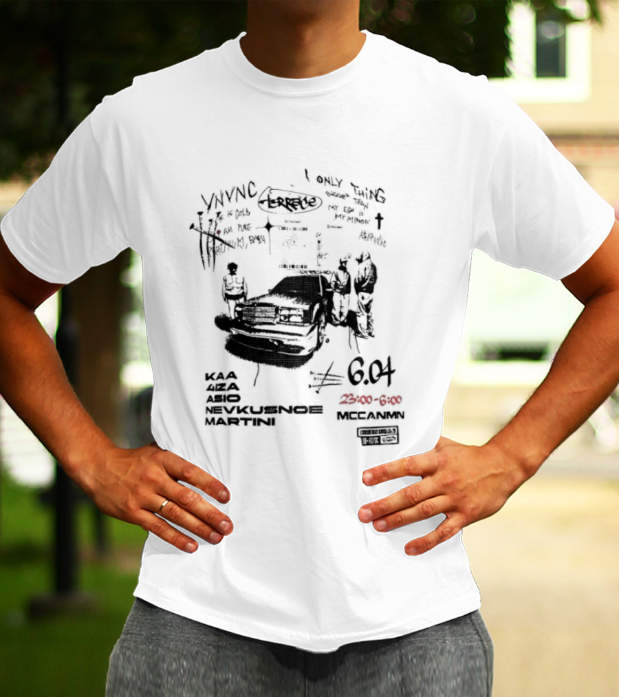 Terrace A$AP Rocky Ego Mirror 6 04 Vintage Car Sketch T-Shirt