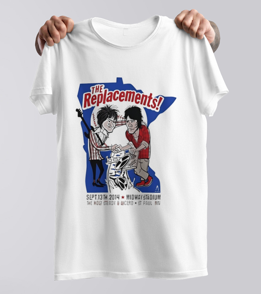 The Replacements Midway Stadium Concert Sept 13 2014 Featuring The Hold Steady Lucero St Paul MN T-Shirt