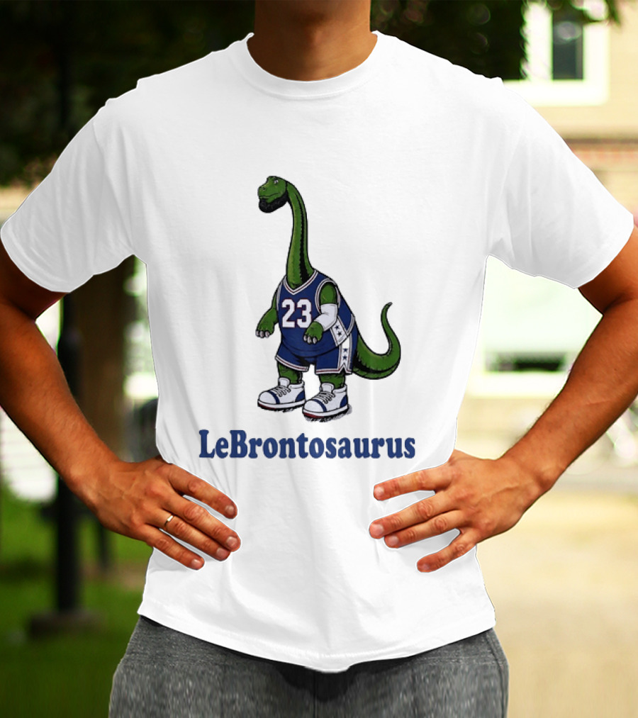 LeBrontosaurus Dinosaur Basketball Jersey Number 23 T-Shirt