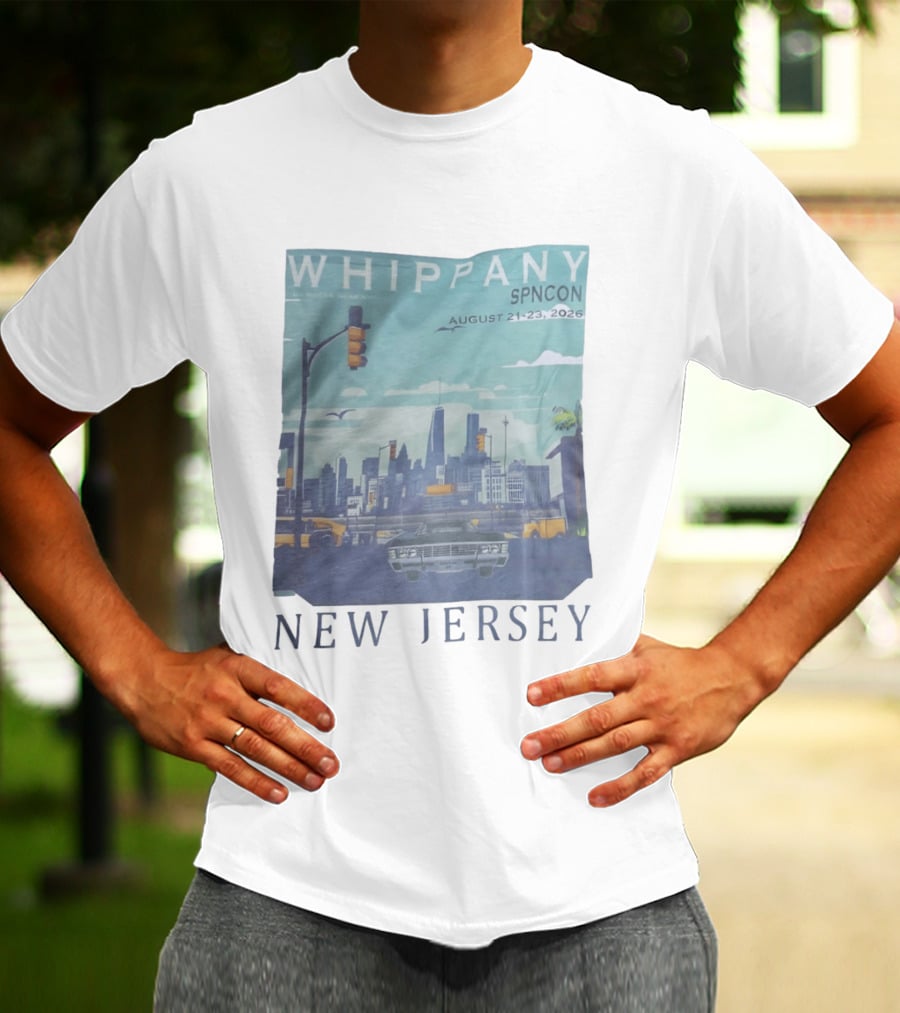 Whippany SPNCON August 21 23 2026 New Jersey Supernatural Convention Skyline Car Traffic Light T-Shirt