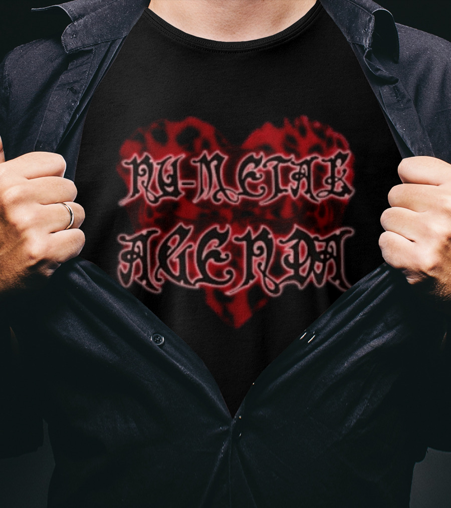 Nu Metal Agenda Heart Kittenma T-Shirt