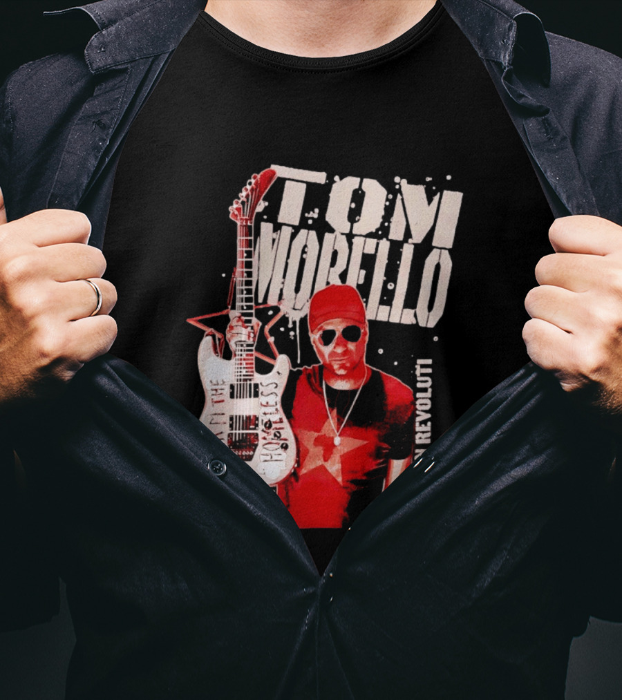 Tom Morello Arm The Homeless Guitar One Man Revolution Red Star T-Shirt