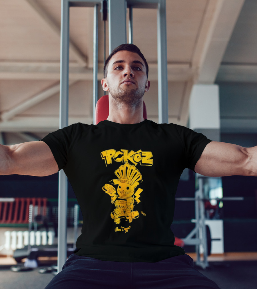 Pikachu Pokez San Diego Skateboard Taco Fun T-Shirt