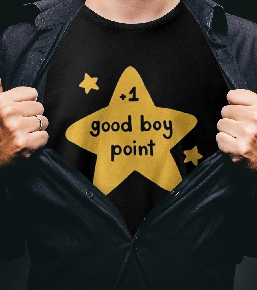 Plus 1 Good Boy Point Star Reward Positive Reinforcement Yellow Star T-Shirt