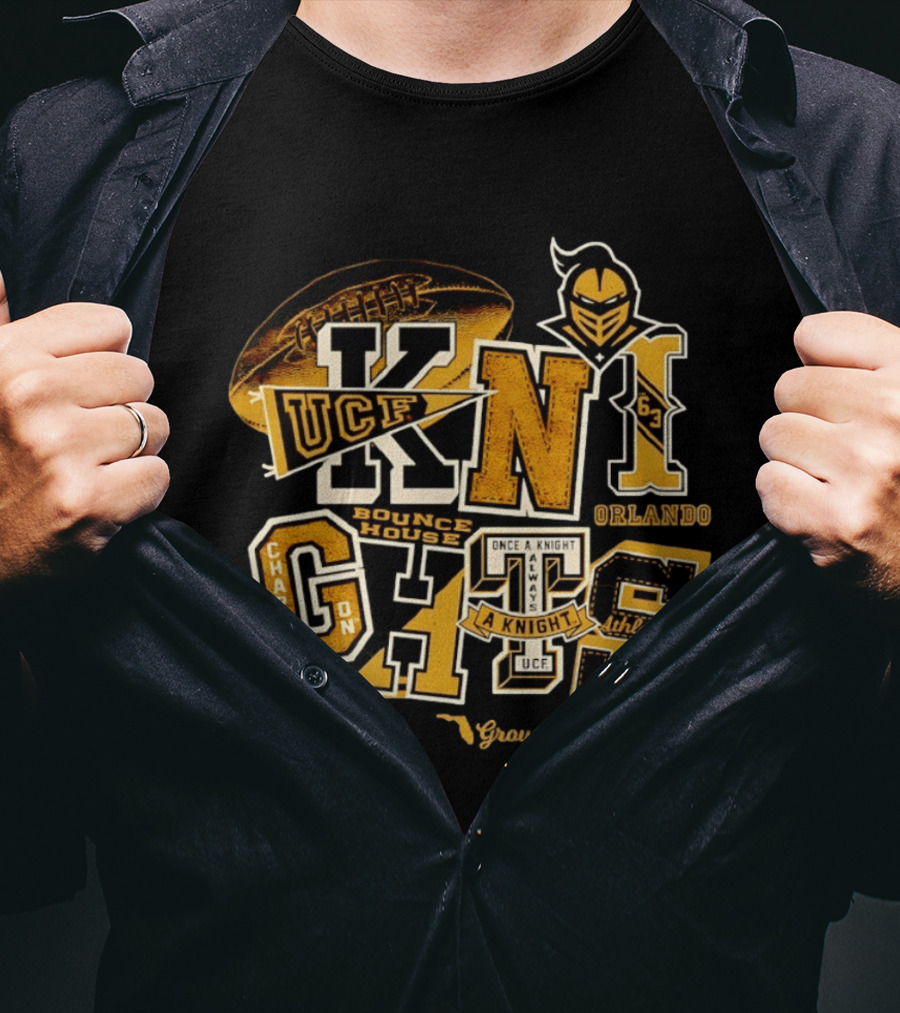 UCF Knights Charge On Bounce House Orlando Authentic Flo Grown Original Football Athletic T-Shirt