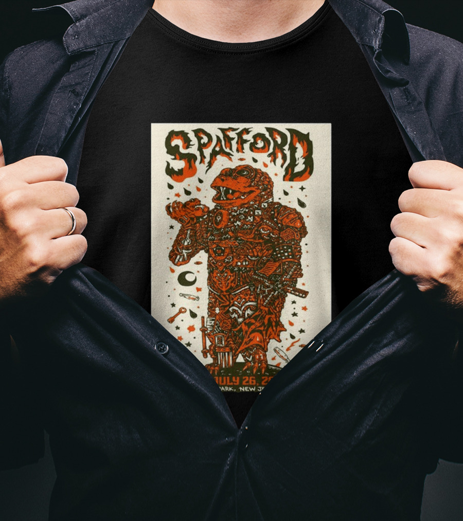 Spafford Asbury Park New Jersey Concert July 26 2026 Skeleton Spacesuit T-Shirt