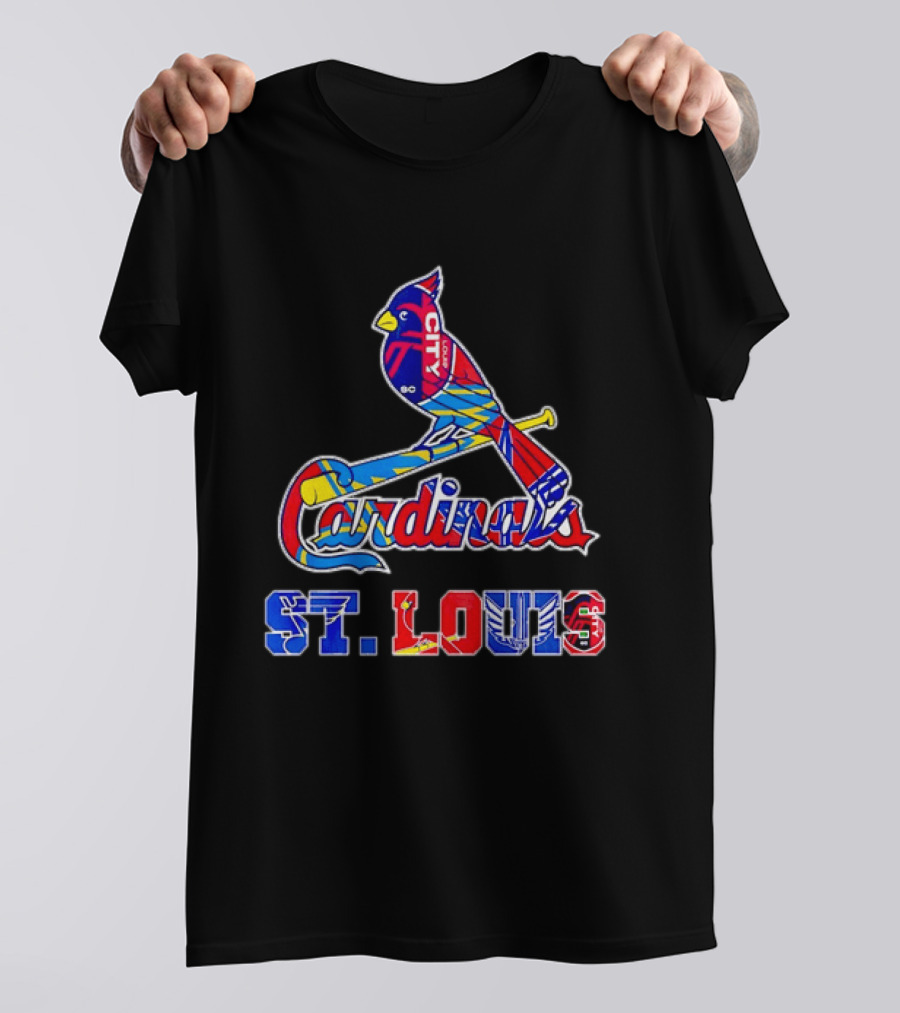 St Louis Cardinals City SC Soccer Baseball T-Shirt