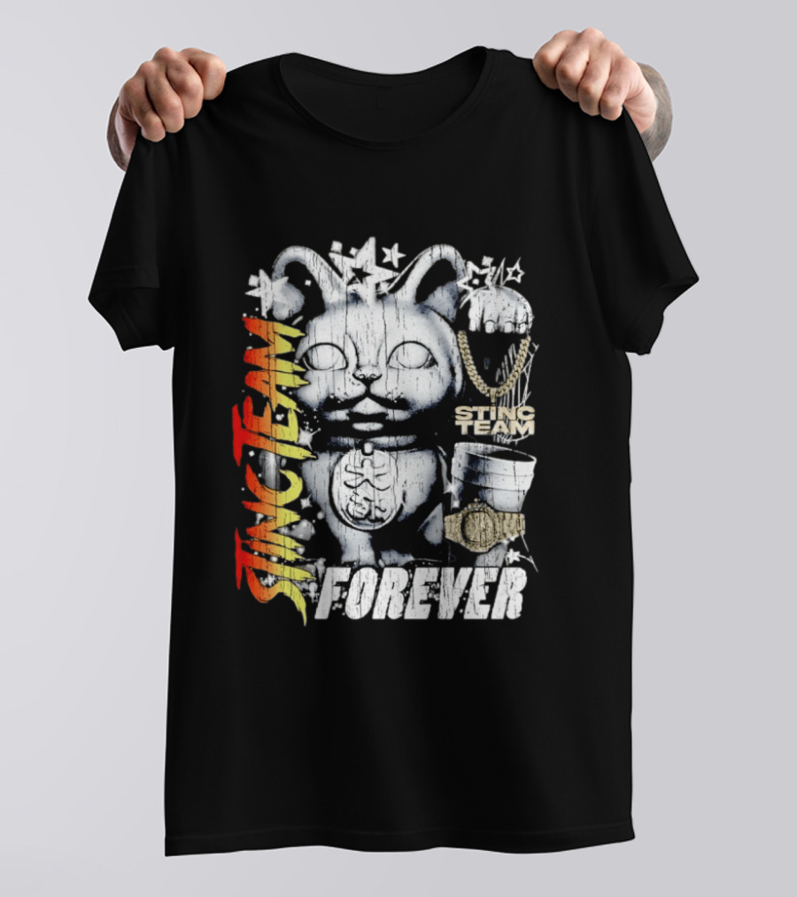 Stinc Team Forever Lucky Cat Bootleg Stinc Team Forever T-Shirt