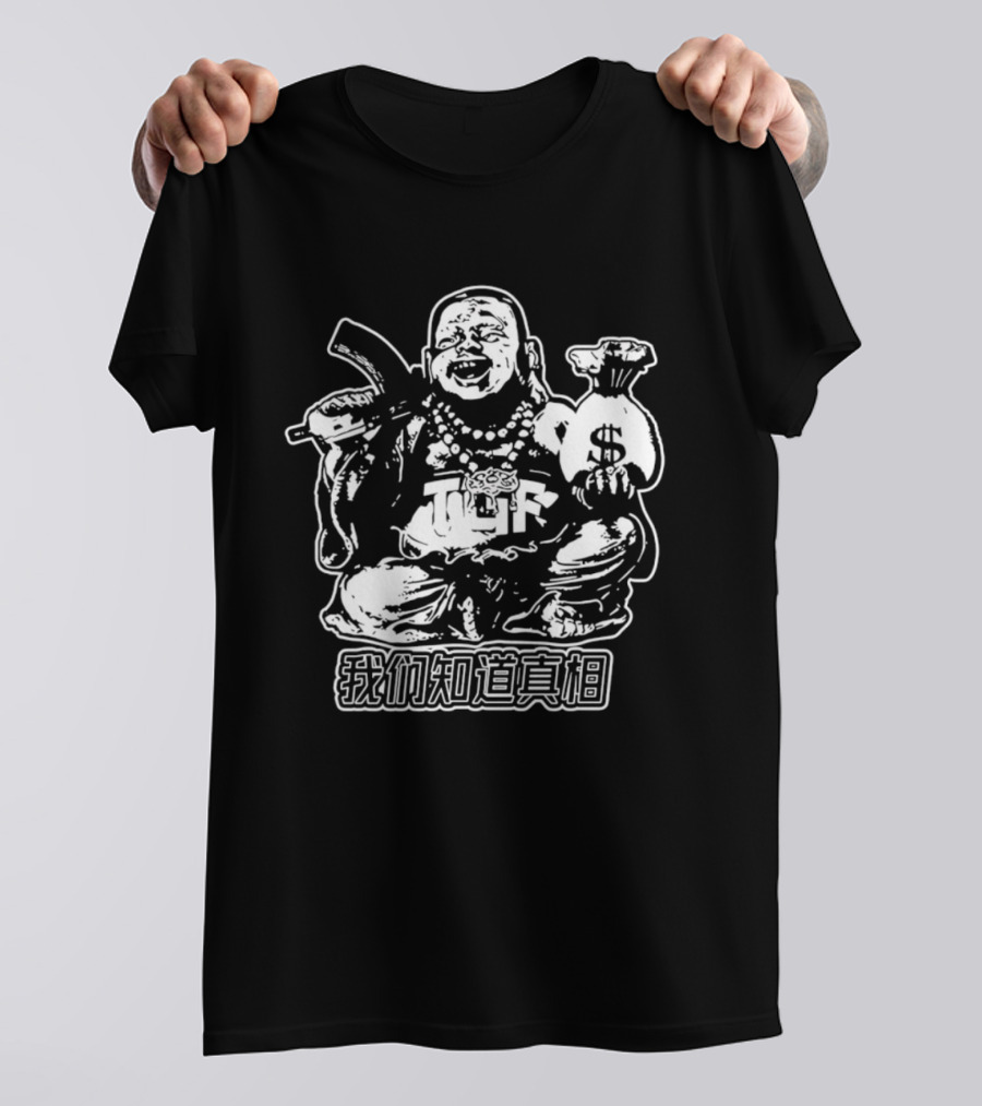 TGF Buddha With Money Bag And Rifle Streetwear T-Shirt