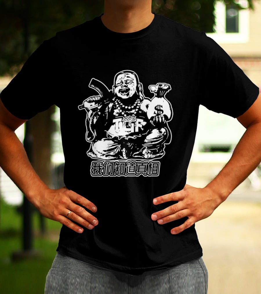 TGF Buddha With Money Bag And Rifle Streetwear T-Shirt