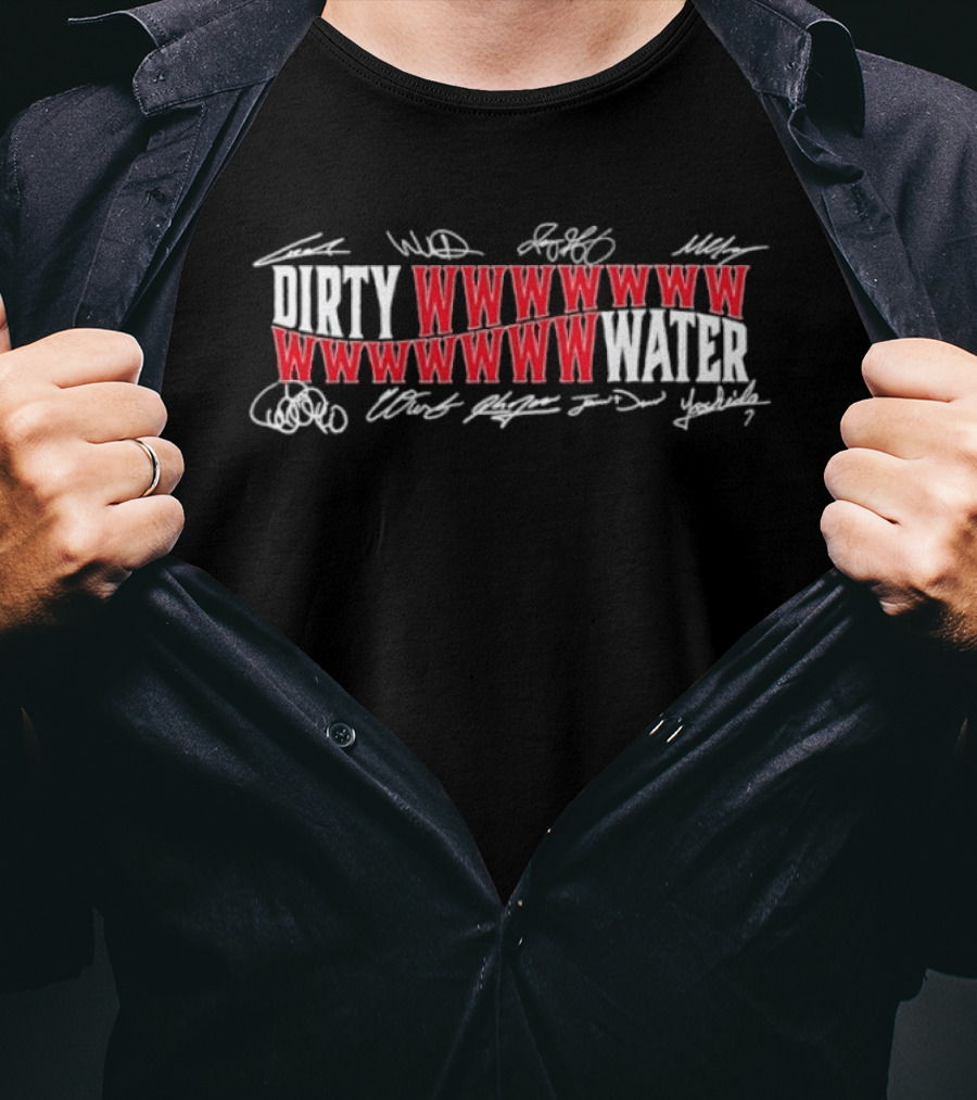 Boston Red Sox Dirty Water WWWWW Signature Roster MLB T-Shirt