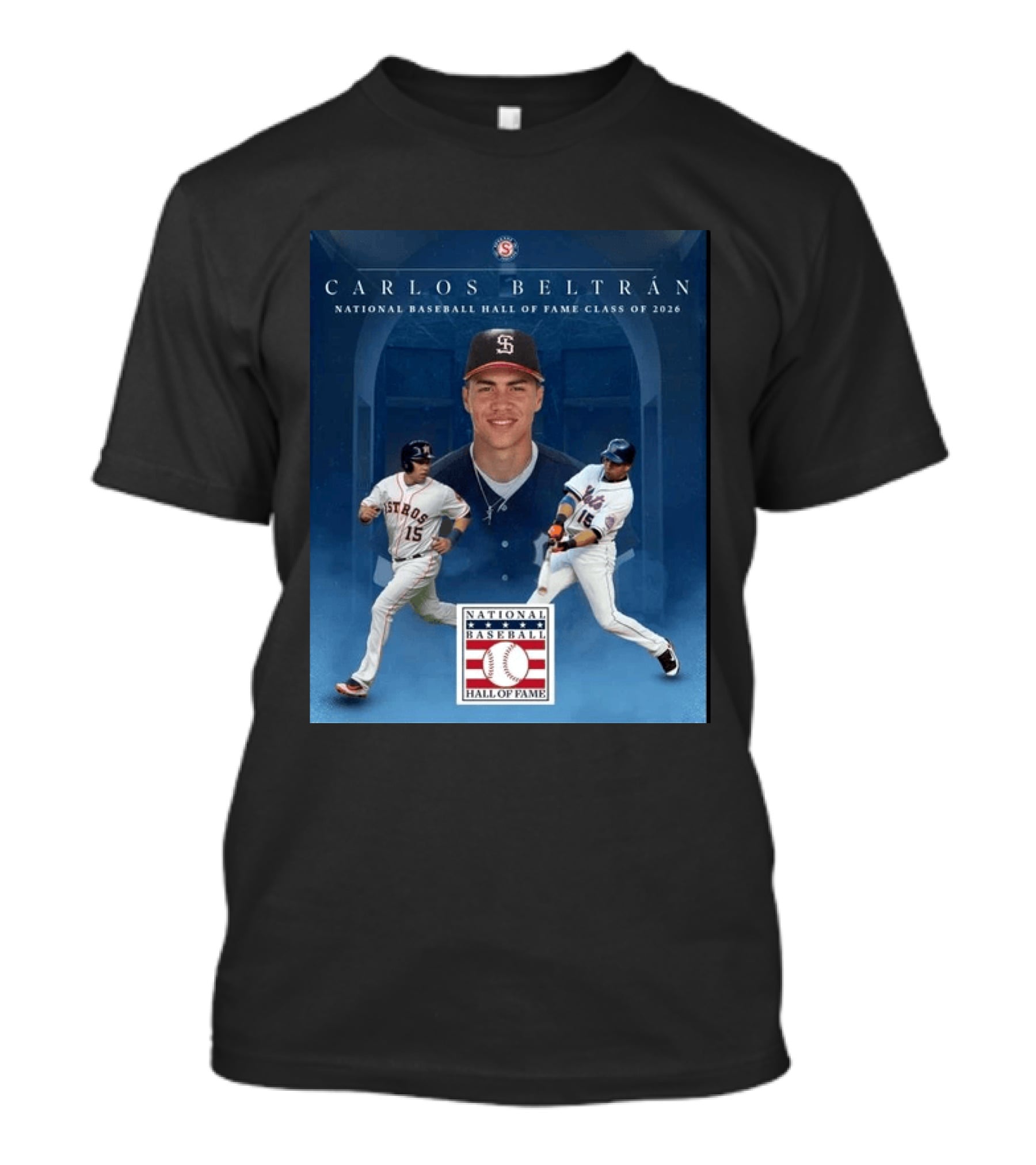 Carlos Beltrán National Baseball Hall Of Fame Class Of 2026 Induction MLB Star Recognition T-Shirt
