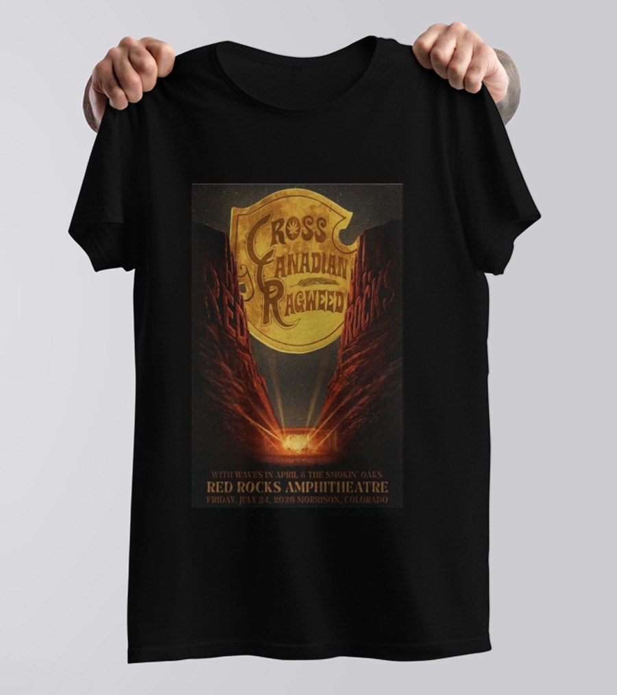 Cross Canadian Ragweed Red Rocks Amphitheatre Morrison Colorado July 24 2026 T-Shirt