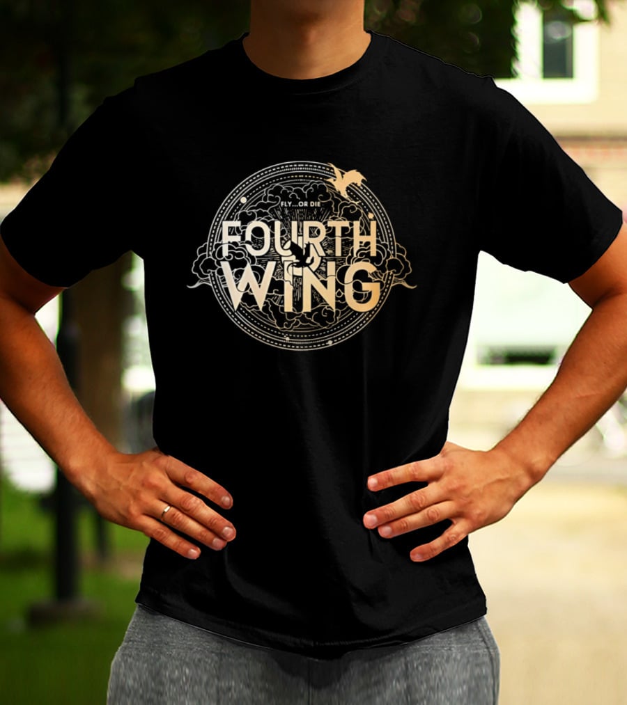 Fourth Wing Fly Or Die Rebecca Yarros Dragon Rider Book Inspired Fantasy T-Shirt