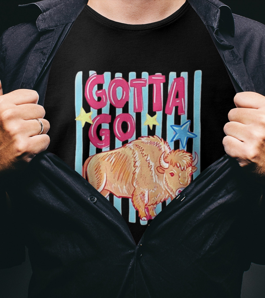 Gotta Go Buffalo Stars Stripes Wildlife Bison T-Shirt