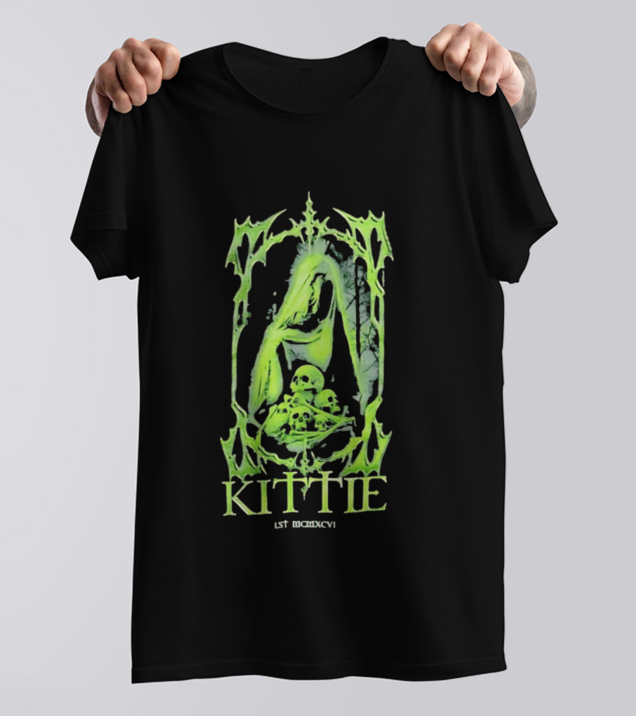 Kittie Est MCMXCVI Gothic Skull Reaper Band Nu Metal T-Shirt
