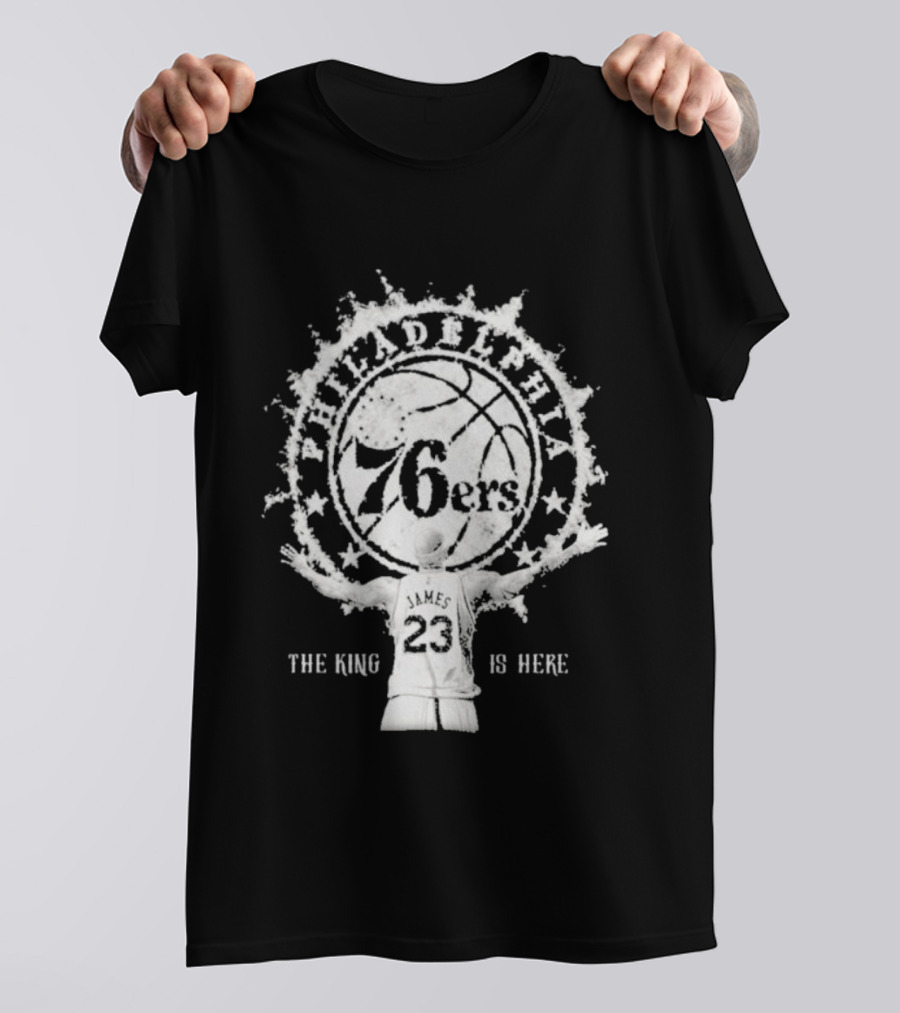 LeBron Philly 76ers The King Is Here 23 T-Shirt
