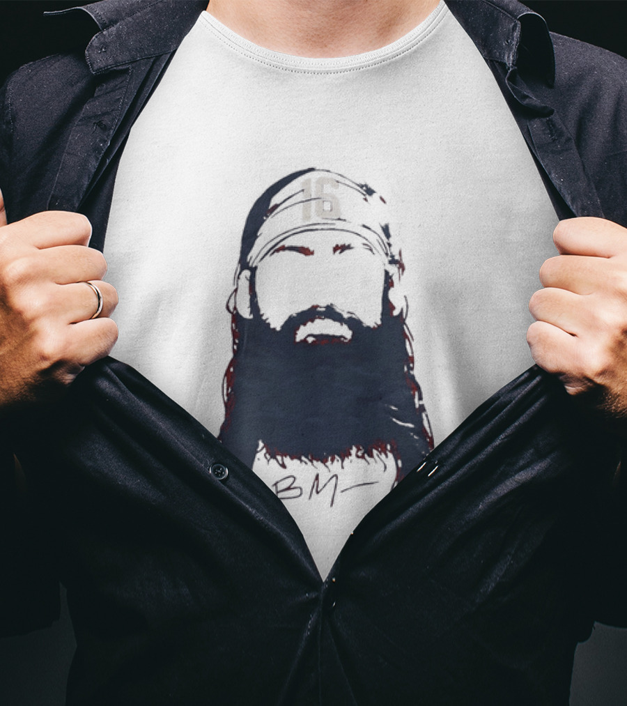 Brandon Marsh 16 Philadelphia Phillies Beard Silhouette BM Cap T-Shirt