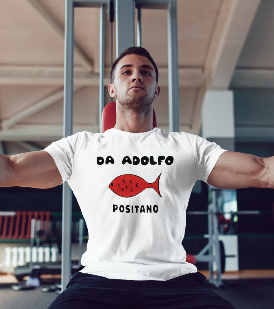 Da Adolfo Positano Red Fish Iconic Italy Amalfi Coast T-Shirt