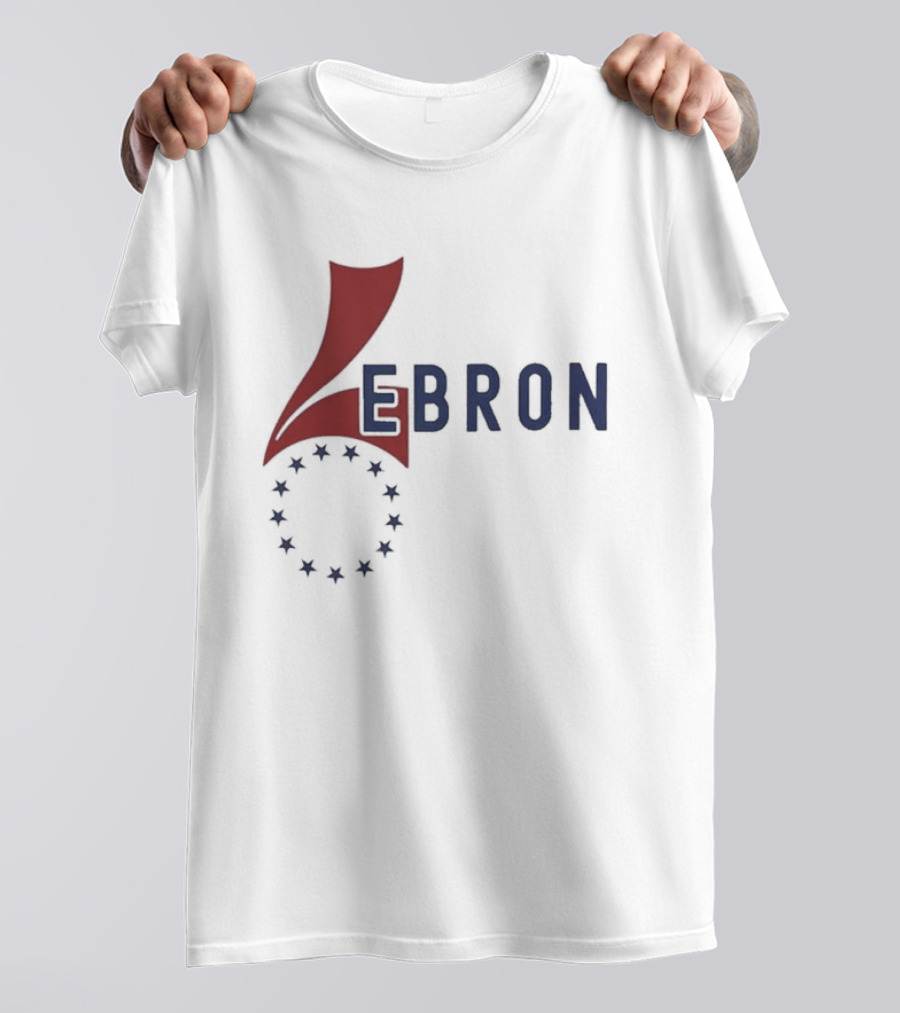 Lebron James 76ers Inspired Logo With Star Circle T-Shirt