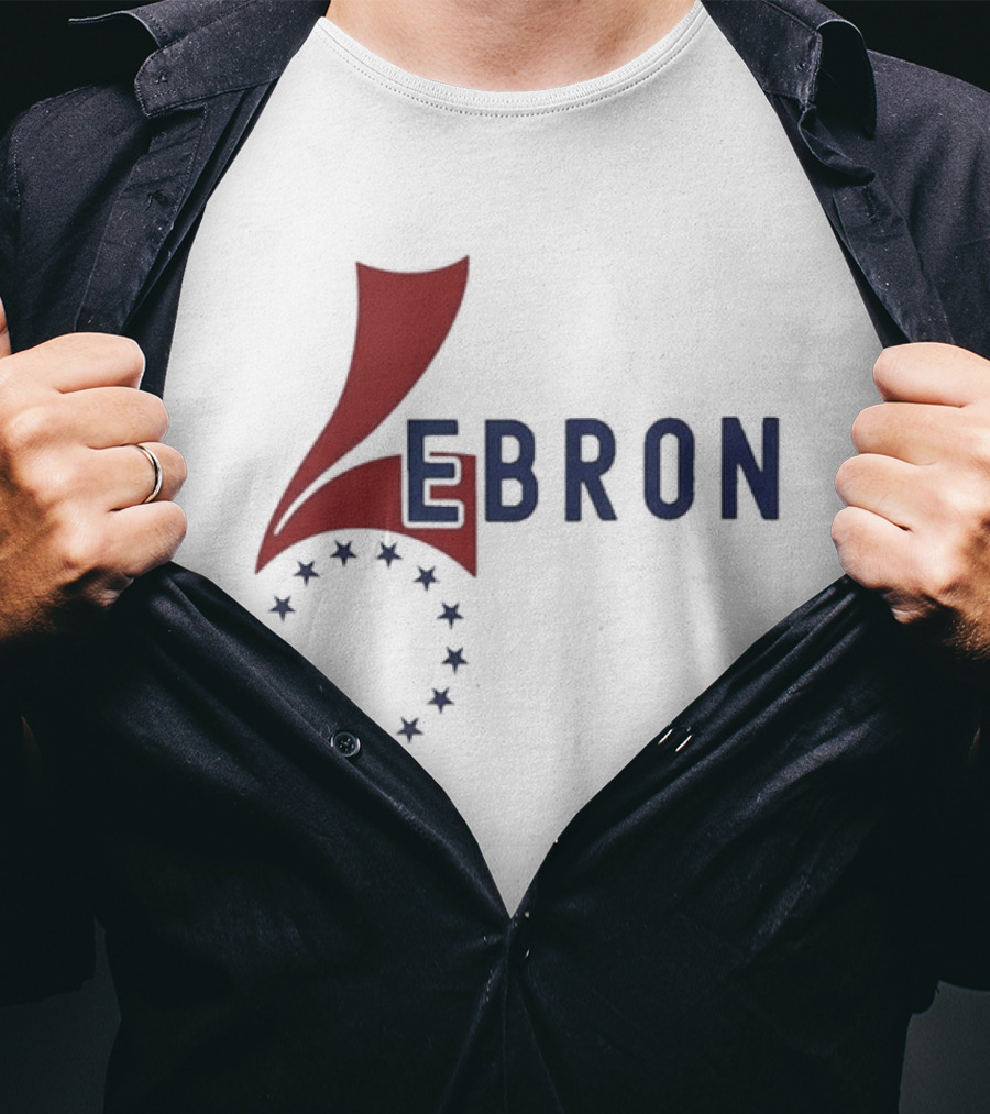 Lebron James 76ers Inspired Logo With Star Circle T-Shirt