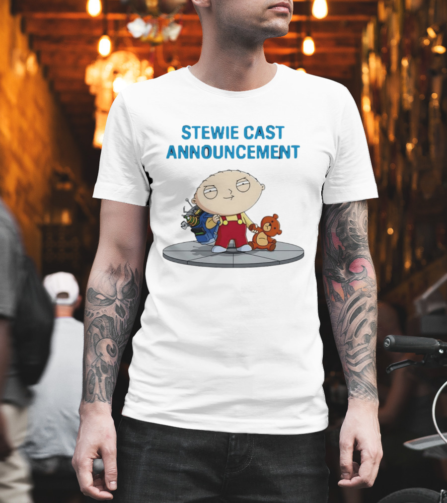 Stewie Griffin Family Guy Cast Announcement T-Shirt