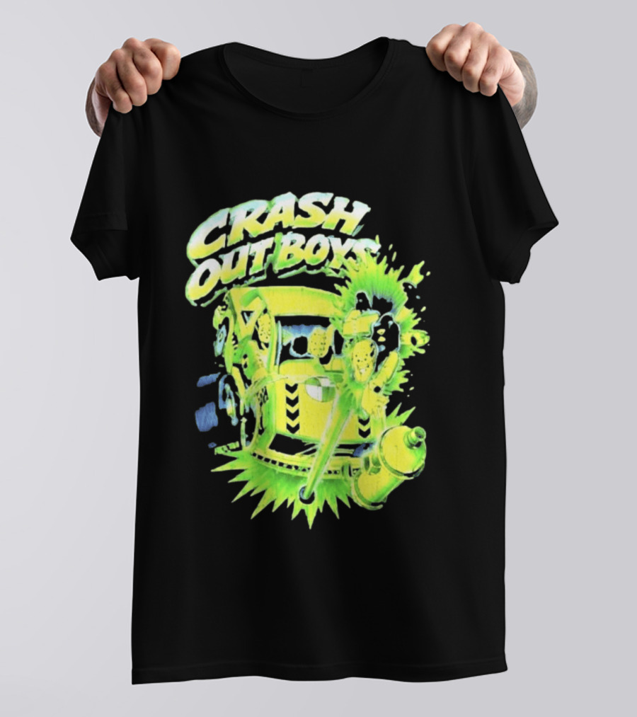 Adrien Broner Crash Out Boys Reven Brand Explosive Cartoon Car Scene T-Shirt