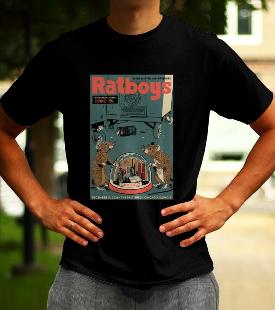 93XRT Winter Jam Presents Ratboys With Guests Friko And Floopy December 19 2026 The Salt Shed Chicago Illinois T-Shirt