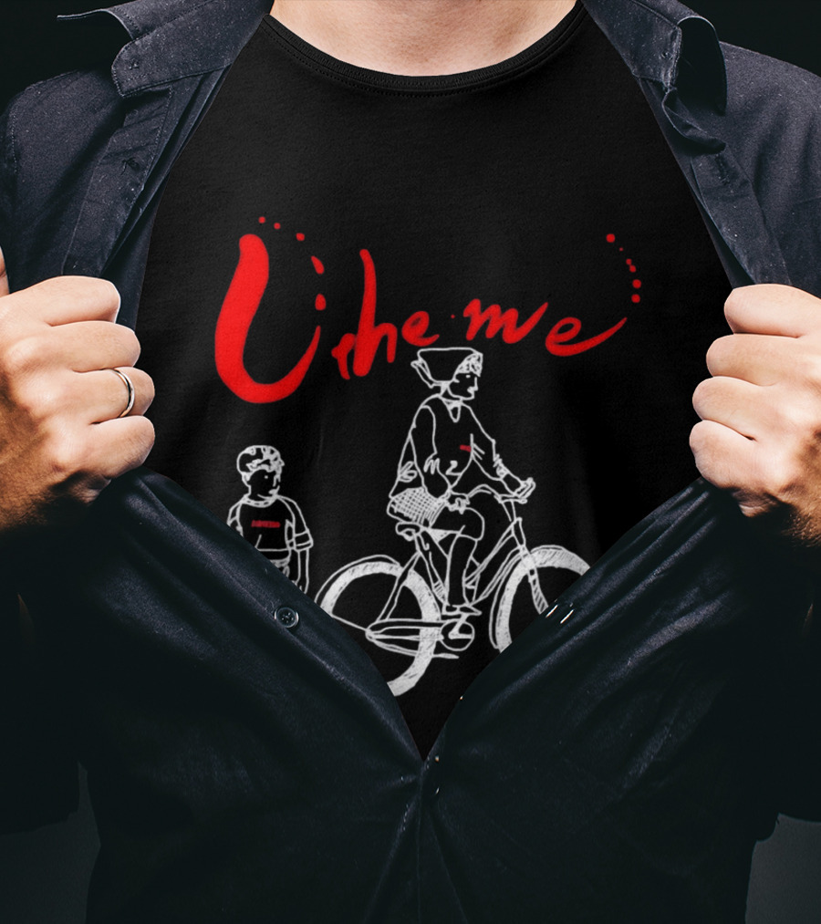Utheme Rider And Standing Boy Cycling Sport Scene T-Shirt