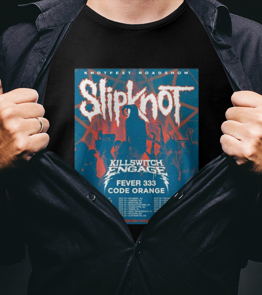 Knotfest Roadshow Slipknot Killswitch Engage Fever 333 Code Orange Tour Dates T-Shirt