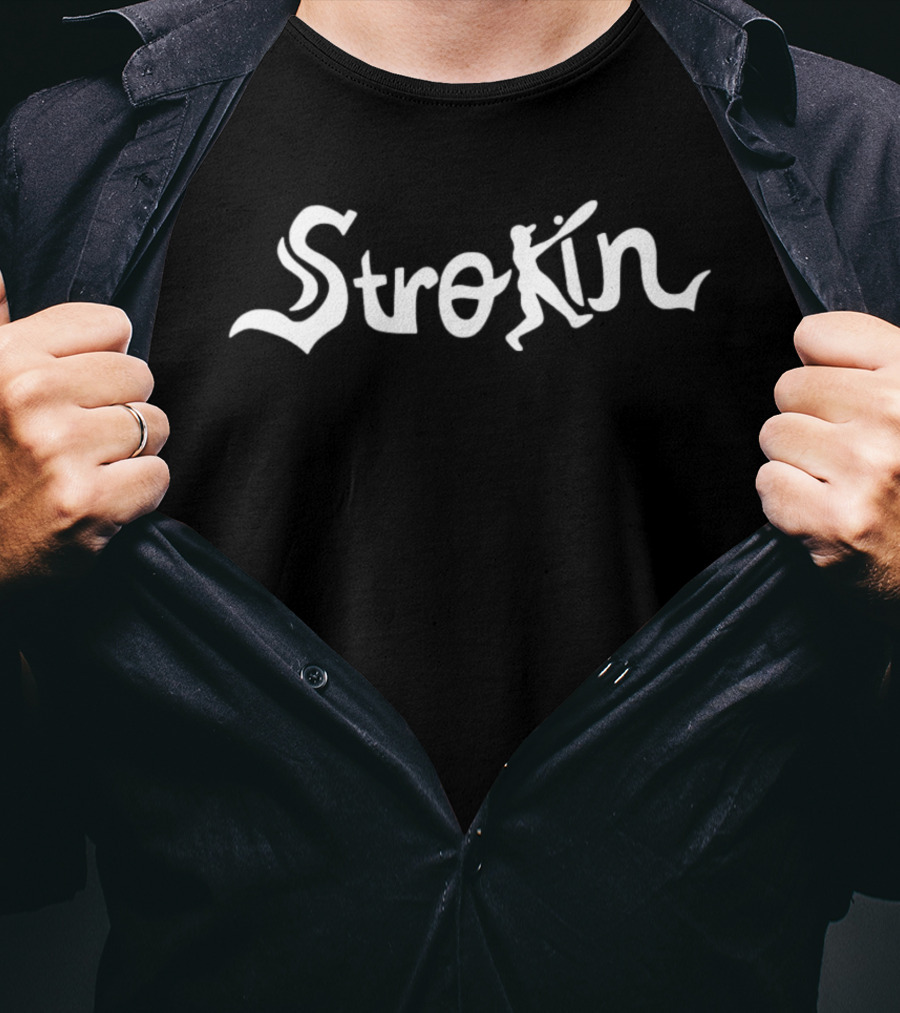 Strokin Baseball Player Batter Sports Swing T-Shirt